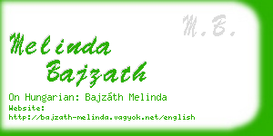 melinda bajzath business card